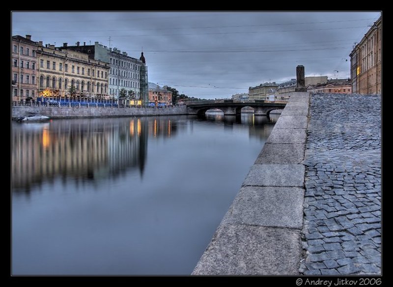 питер, утро, фонтанка, photohunter Холодное пасмурное утро на Фонтанке фото превью