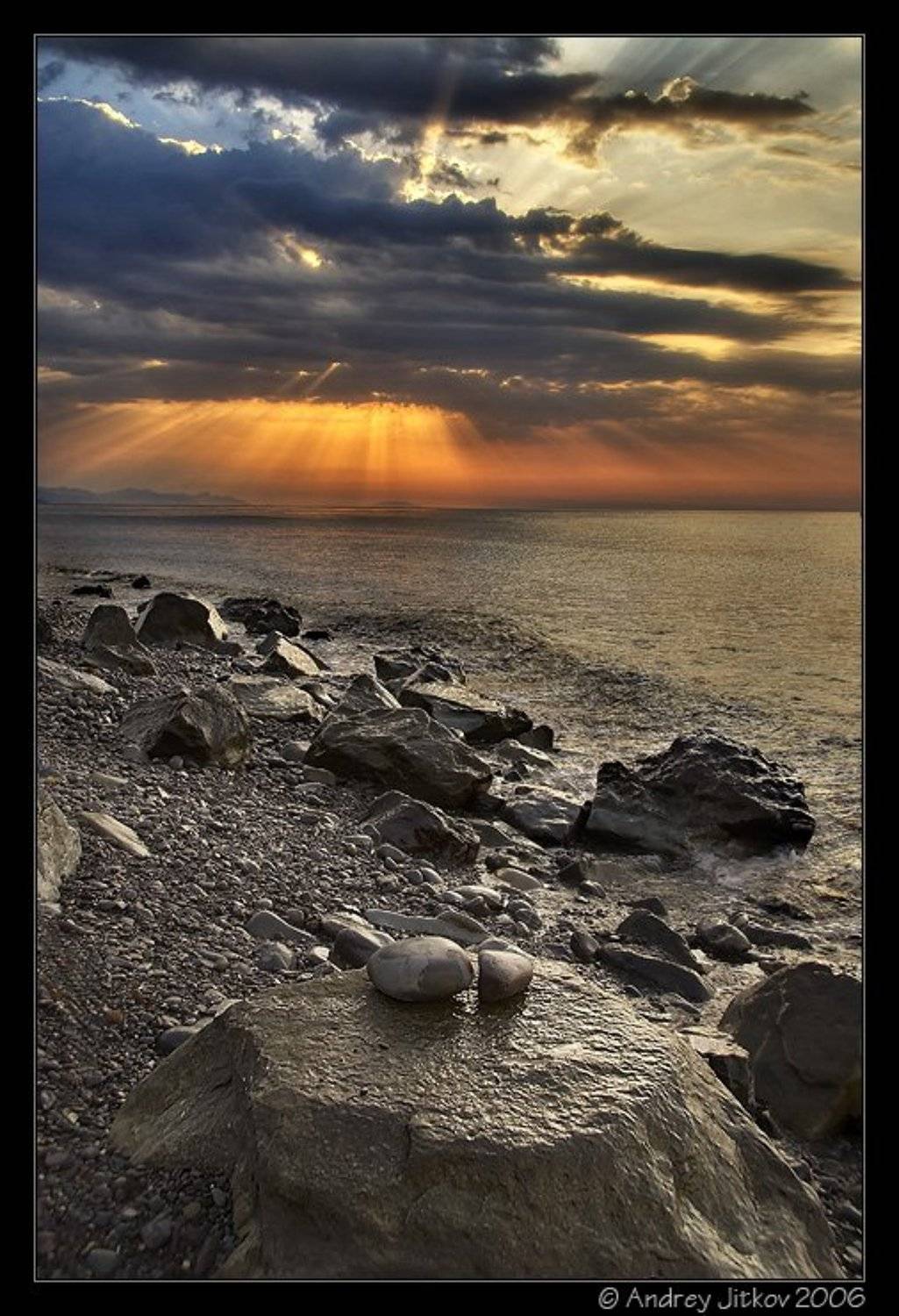 крым, рассвет, море, лучи, камни, photohunter, Андрей Житков