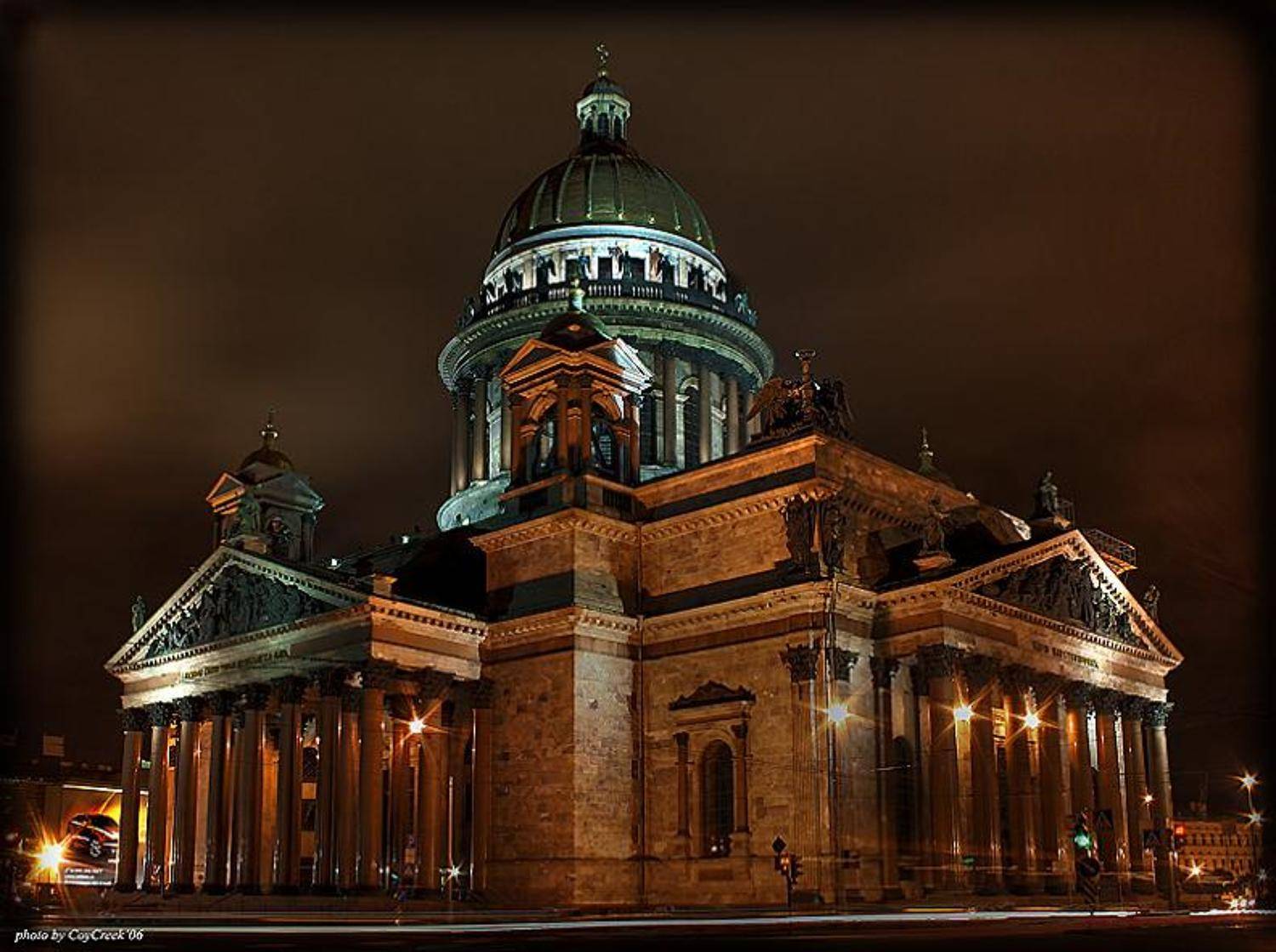 Питер, город, ночь, Исаакий, Петрова Мария