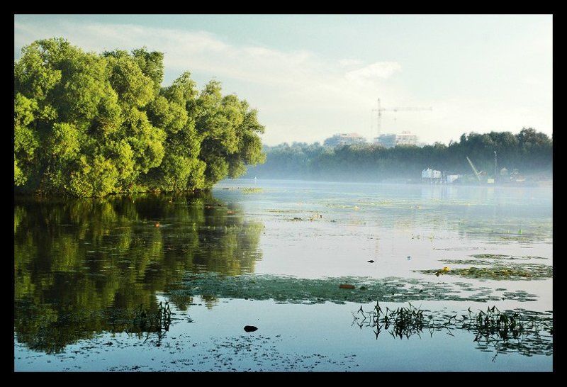 москва, водохранилище Hard colorphoto preview