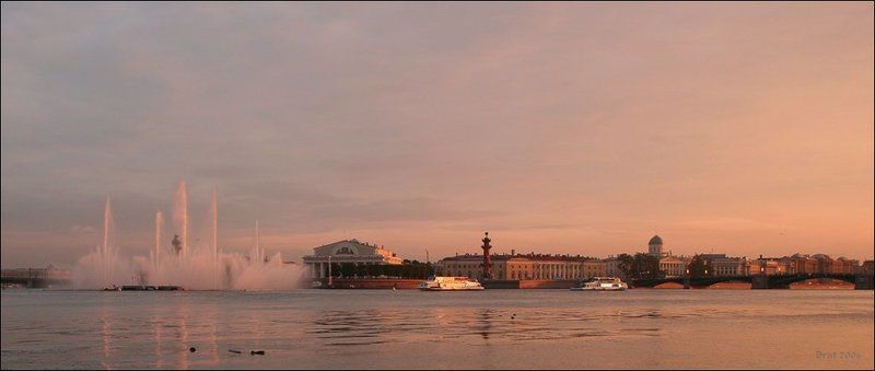 петербург, стрелка, нева, закат, вечер, Вечер над Невойphoto preview