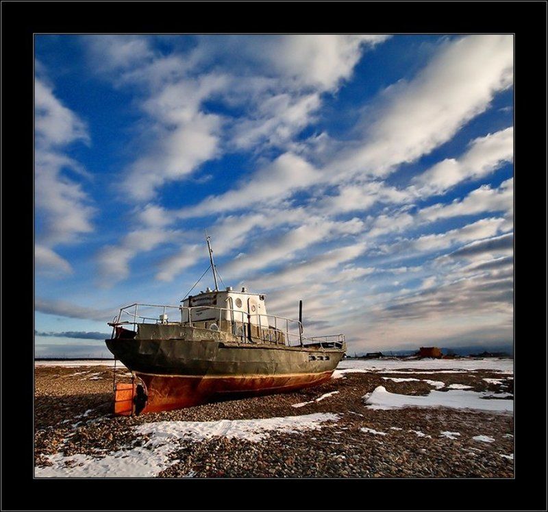 байкал, берег, корабль, небо, галька, волны, i_go Аки по морю...photo preview