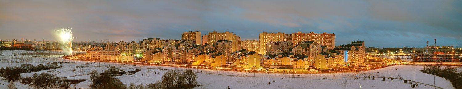 Новый год. Автор: Михаил Л. Новый год, Митино, панорама, Михаил Л.