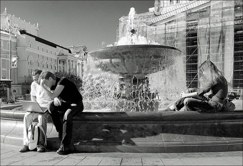 Москва, город, лето, фонтан, Большой Театр, mju Доминантная виртульностьphoto preview