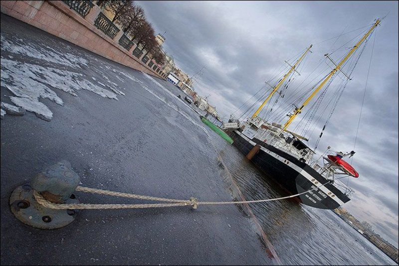корабль, нева, питер, море, трос, причал photo preview