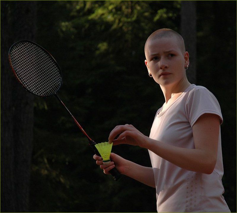 селигер бадминтон девушка ракетка лес лето женский бадминтон - это сила!photo preview