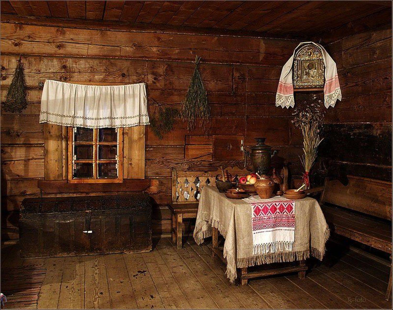 В избе Кокориных.... Автор: Toska изба сундук сруб, Toska