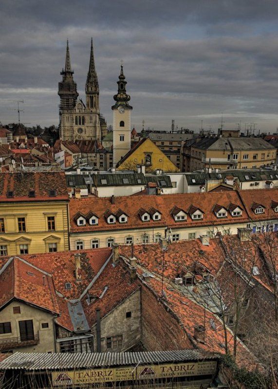 город, Загреб, путешествия Старый город фото превью