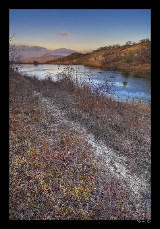 зима, Крым, озеро Совсем некрымский крымский пейзаЖphoto preview
