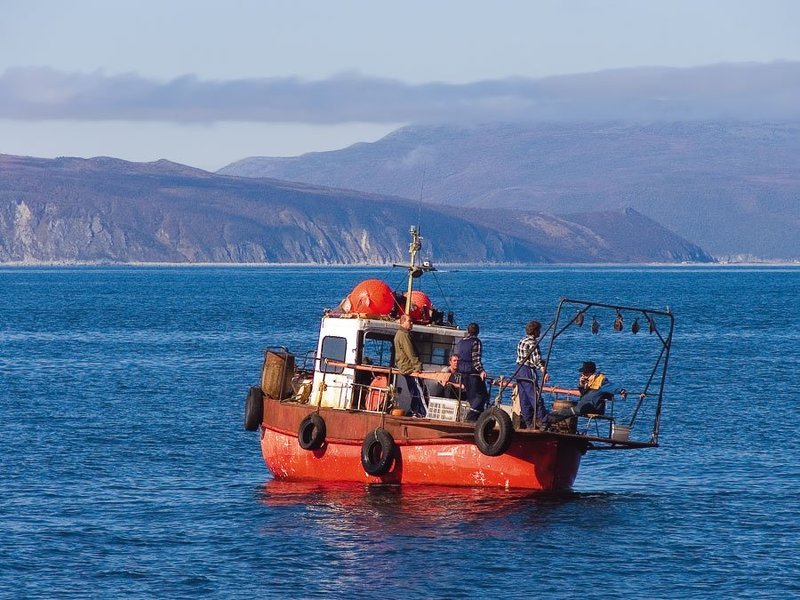 Магадан, катер, рыбаки Где же рыба? фото превью