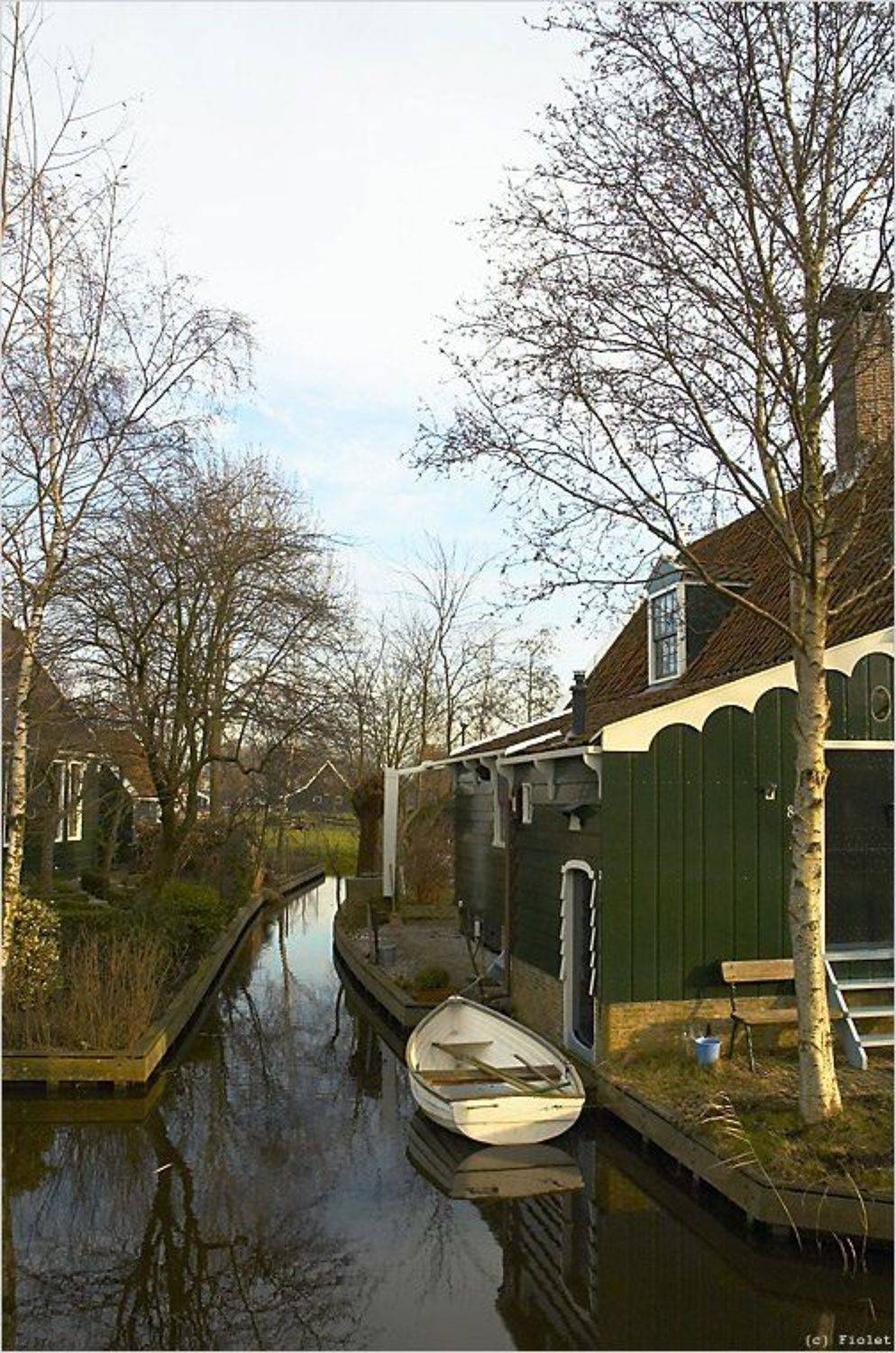 Деревенские дорожки. Автор: Andrey N. Sliozberg голландия, лодки, Заансе Сханс, зима, Andrey N. Sliozberg