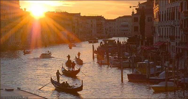 Венеция, закат. Венеция. Закат на Гранд Канале.photo preview