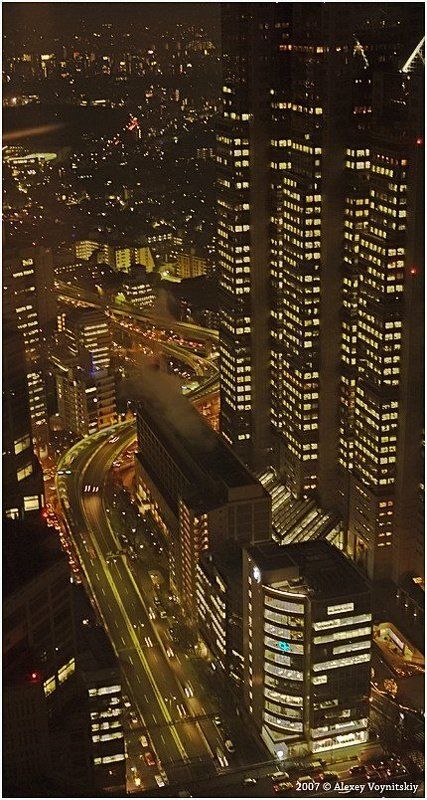 город Токио Япония ночь Ночной Токио. фото превью