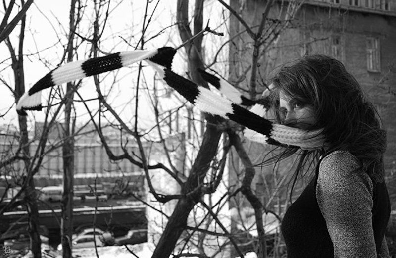 Настя, ветер, шарф, Lucem я с тобой прощаюсьphoto preview