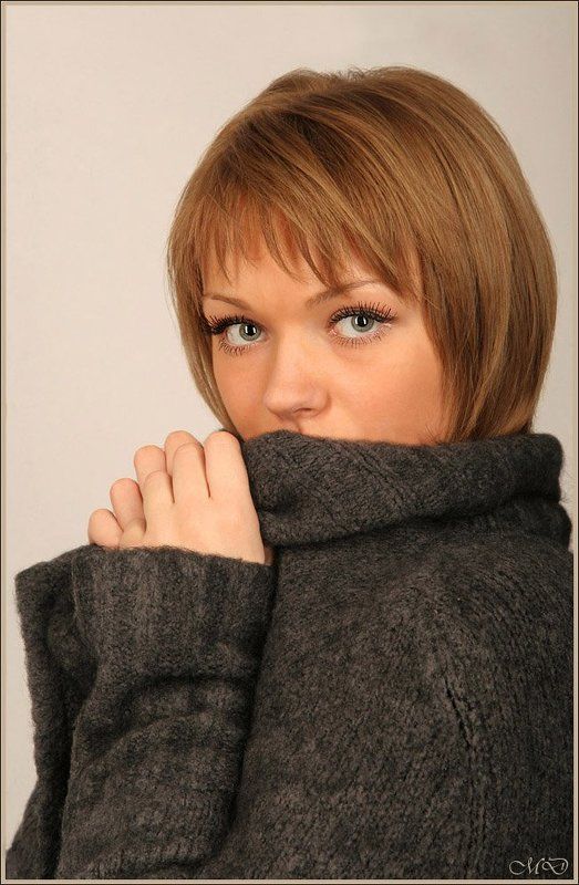 девушка,портрет, зима, свитер,холодно,глаза Согрей меня взглядомphoto preview