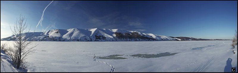 нижняя кама, панорама, начало марта Начало марта на Нижней Каме.photo preview