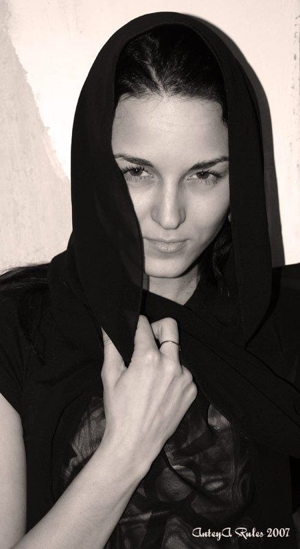 девушка, платок, ч/б Annaphoto preview