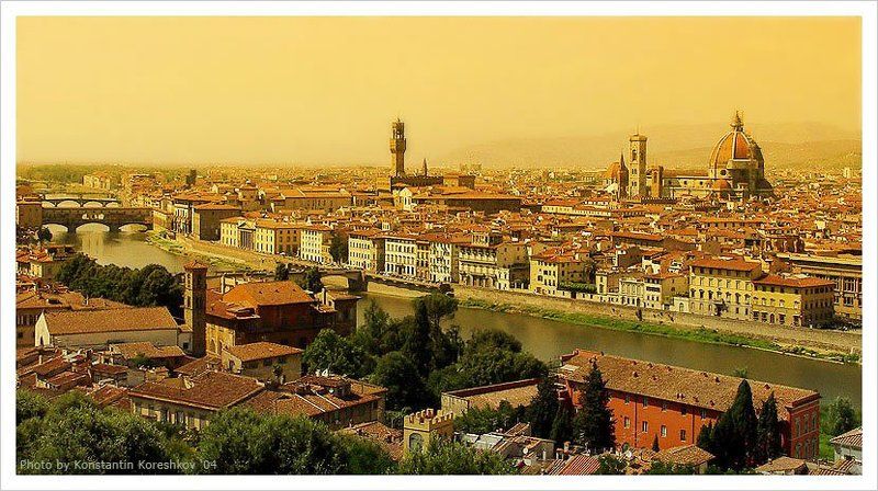 Италия, Italy, Тоскана, Toscana, Флоренция, Firenze, Florence, Европа, Europe, Понте, Векио, Ponte, Vecchio, река, Арно, Arno, Домский, собор, Duomo, пьяцалле, Микеланджело, пьяцца, площадь, Давид Итальянские зарисовки (Флоренция)photo preview