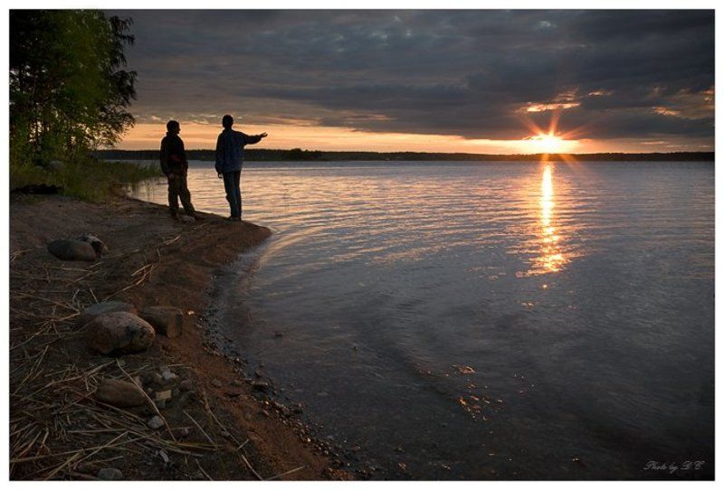 карелия, залив, закат, ладожский залив ***photo preview