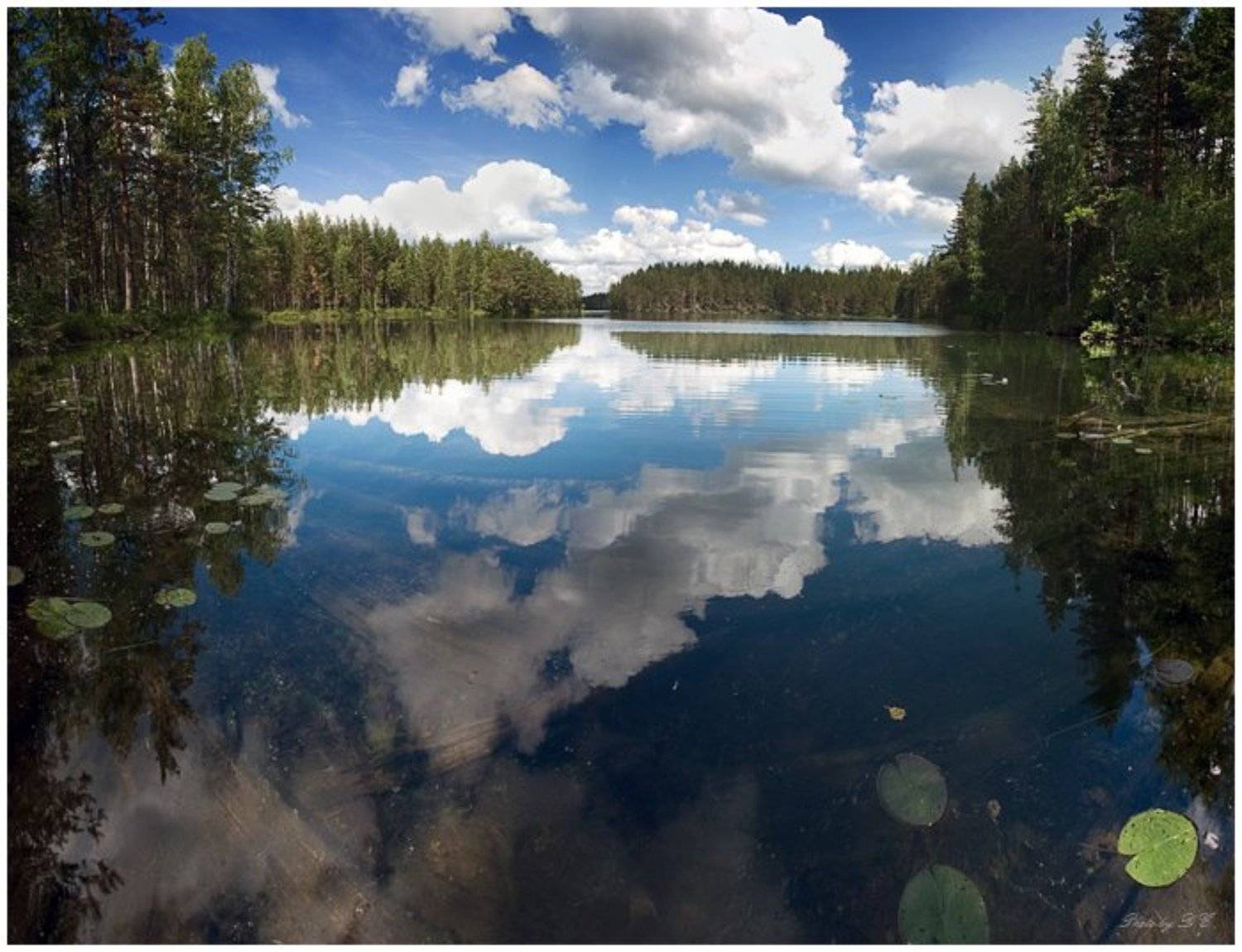 В ясный северный день. Автор: Denis C. озеро, карелия, вода, небо, Denis C.