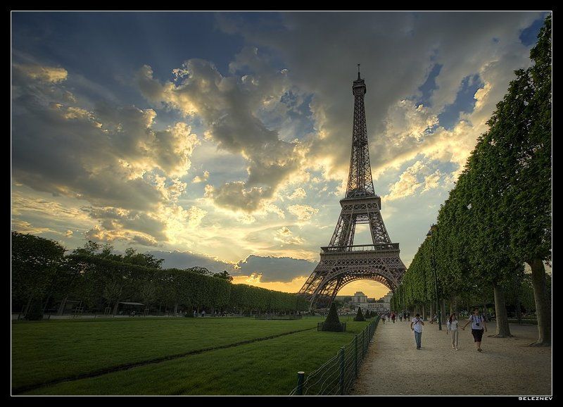 париж закат от эйфеляphoto preview