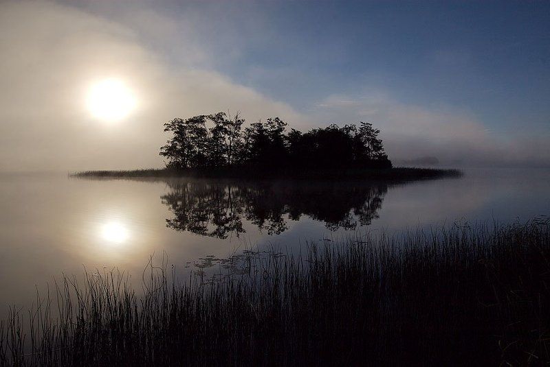 селигер, озеро, остров, рассвет, полновский плес селигеское утроphoto preview