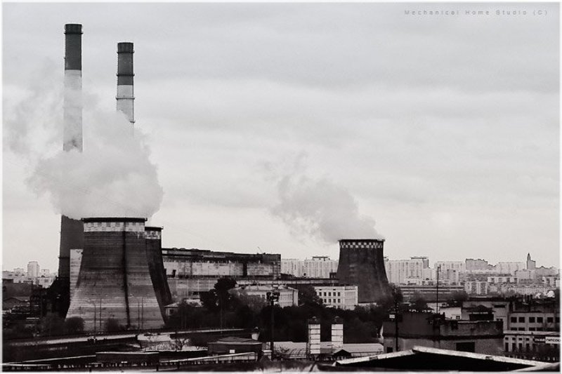 индустриализация, тэц, трубы ...photo preview