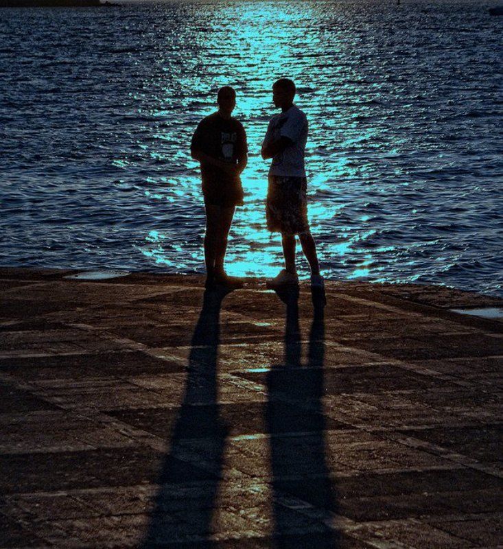 тень , море , вечер Тениphoto preview