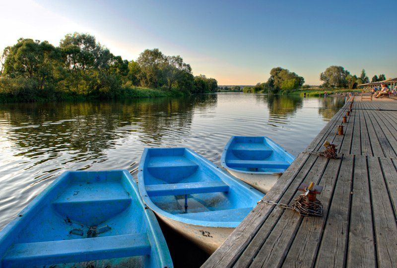 закат,река,лодки ***photo preview