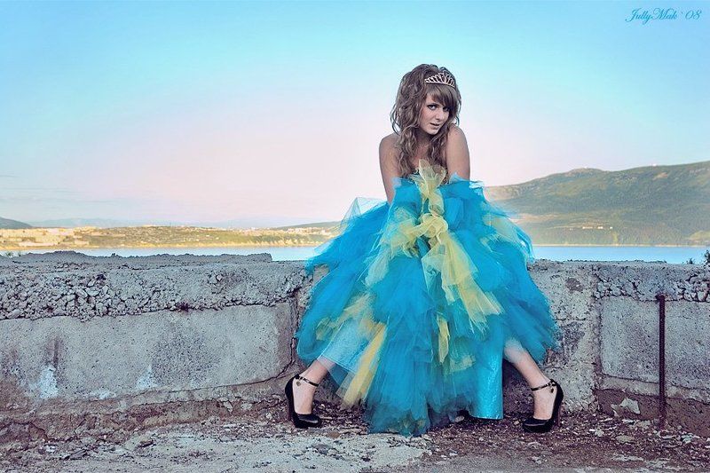 funny, girl, princess, sea funny princessphoto preview