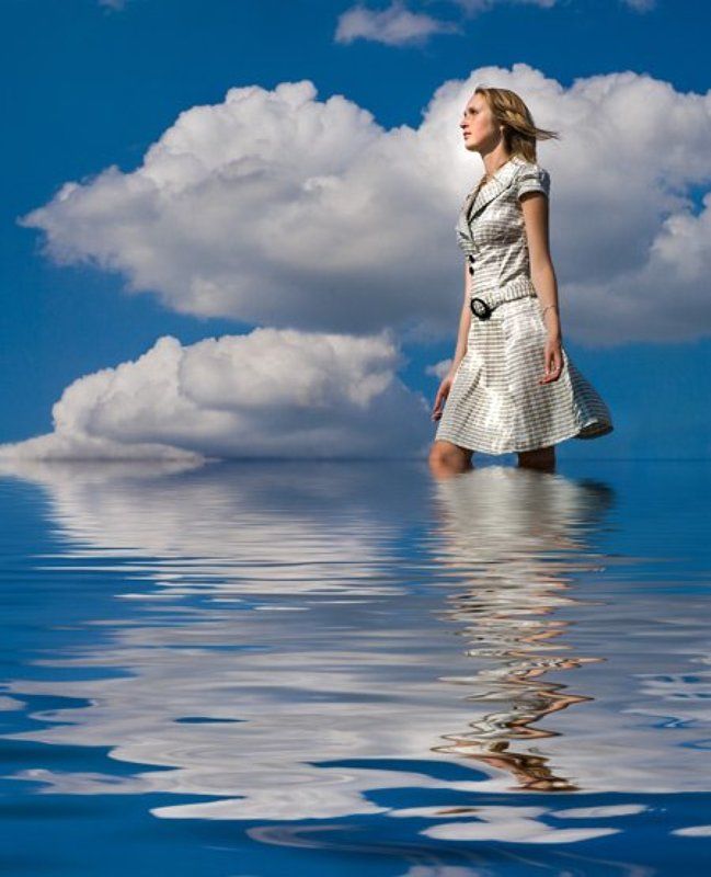 девушк модель лето вода небо Прогулки в Раю...photo preview
