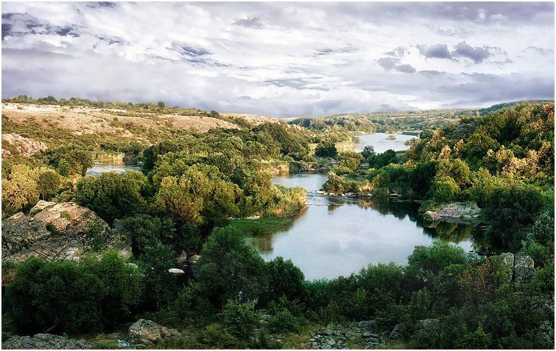 пейзаж, природа, река, скалы Гранитно- степовое Побужьеphoto preview