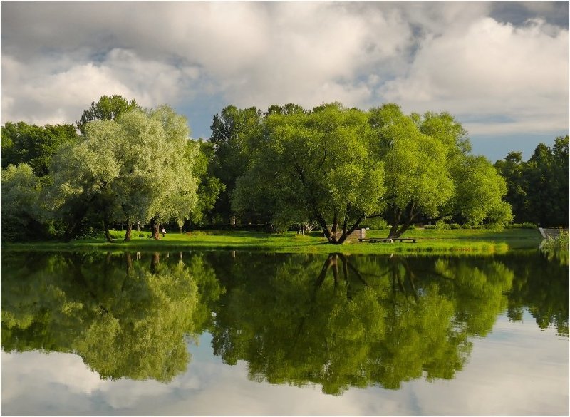 петербург парк победы Утренний паркphoto preview