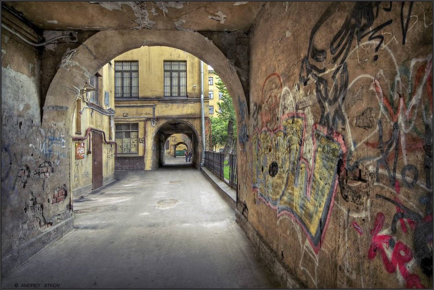 санкт-петербург, питер, двор, подворотя, арка, город, Андрей Житков