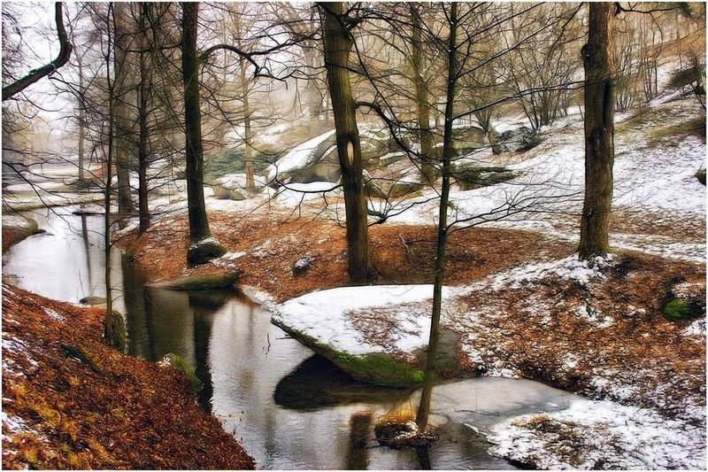 пейзаж, природа, река, скалы Зимний паркphoto preview