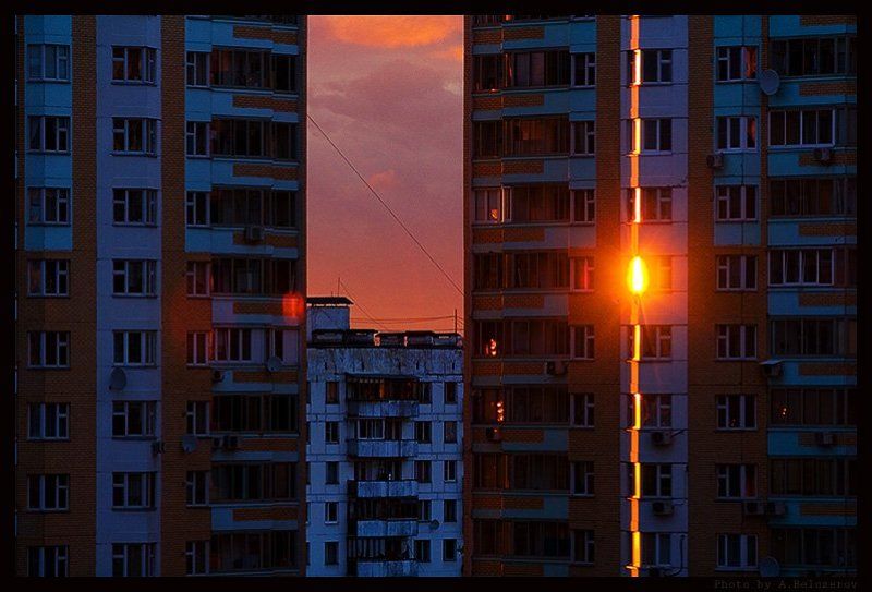 блик, закат, солнце, город А у нас в квартире.....)))photo preview