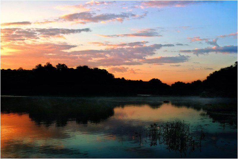 пейзаж, природа, река, восход Рассветphoto preview