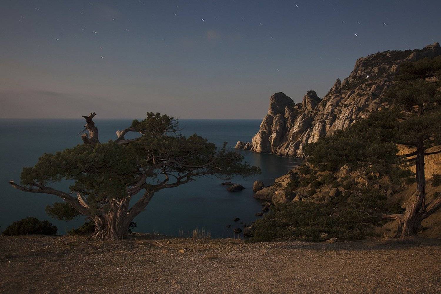 крым, небо, ночь, звезды, пейзаж, море,, Сергей Шульга