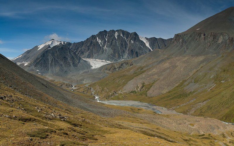 горы, алтай, река, елангаш, ледник Елангашphoto preview