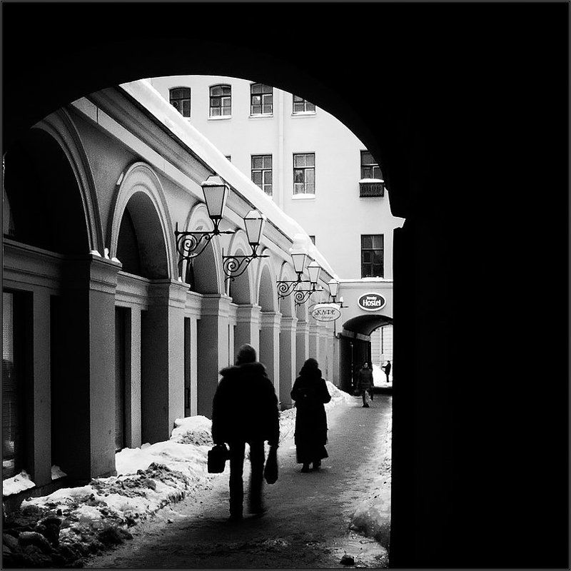 петербург, центр, капелла, дворы, чб. квадрат Питерский квадратphoto preview