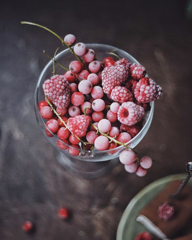 ягоды, иней, лето, свет photo preview