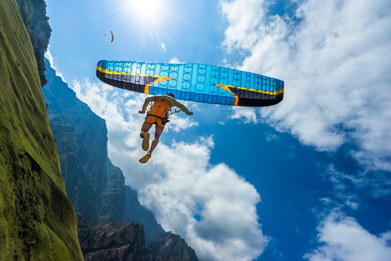 параплан, летать, риск, небо, спорт, экстрим Полеты над Чегемским ущельемphoto preview