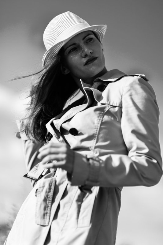 портрет, женский портрет, уличный портрет, шляпа, чб, черно-белая фотография, монохром, bnw, black and white, monochrome, portrait, woman portrait, street portrait, hat, ***photo preview