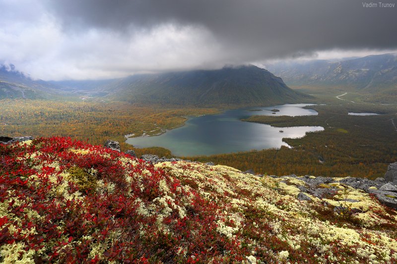 кольский, север, заполярье, хибины, малый вудъявр Над Вудъявром низко тучиphoto preview