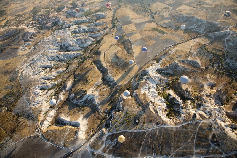 полёт, небо, земля, шары, воздух, landscape, fly,aerial, С неба на землюphoto preview