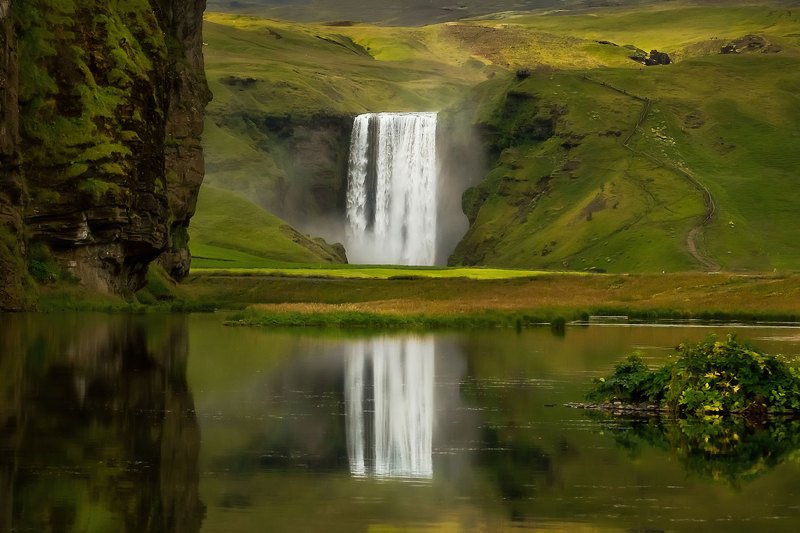 iceland, исландия, waterfall, skogafoss waterfall, south iceland, travel to iceland, skogafoss Waterfallphoto preview