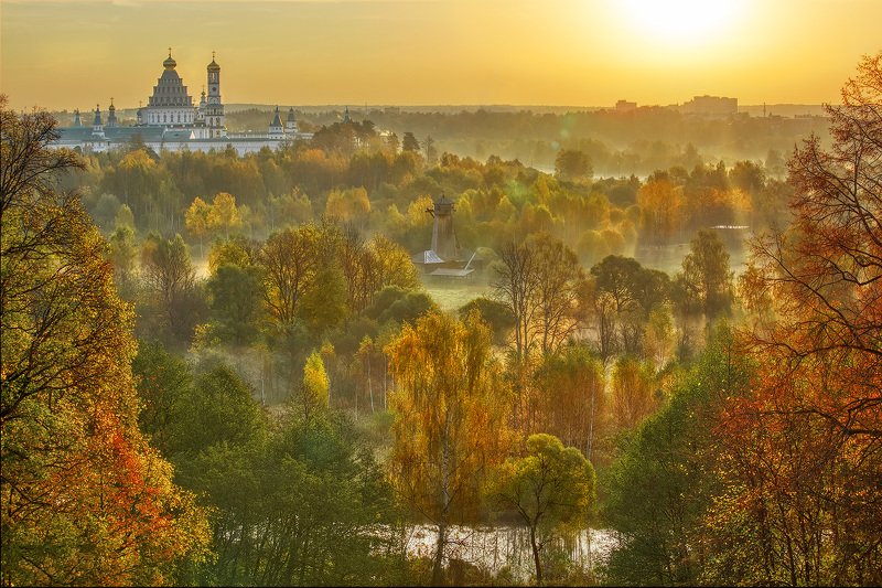 пейзаж, истра, новоиерусалим, утро, восход, осень, тепло Солнечное утро в Истреphoto preview