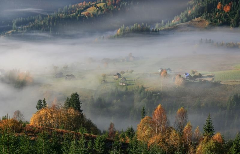 Осеннее утро в Карпатахphoto preview