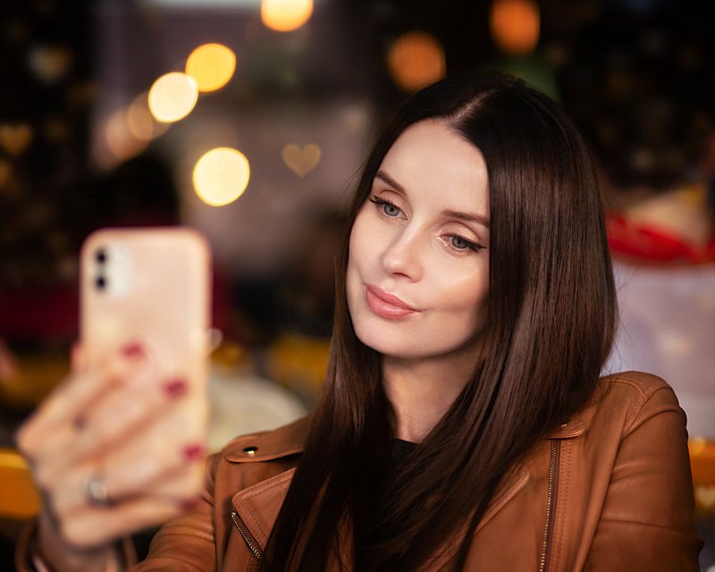 девушка, кофе, портрет, красиво SELFIEphoto preview