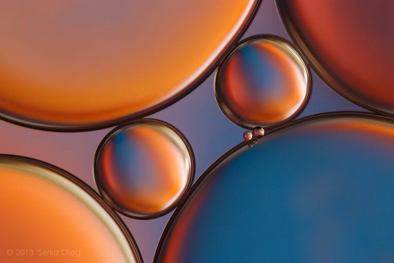 oil, water, macro, bubbles, abstract, art, oleg serkiz, вода, масло, Oil and Water  IIphoto preview